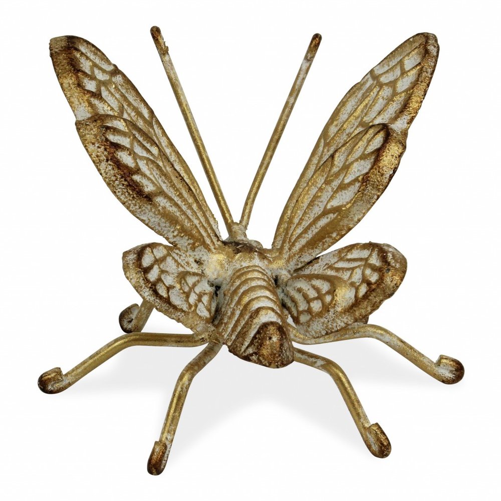 4" Gold Cast Iron Butterfly Tabletop Sculpture — view 5