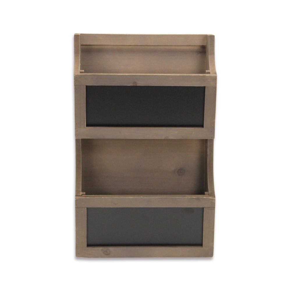 Set of Two Brown Solid Wood File Organizer HomeRoots