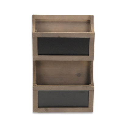 Set of Two Brown Solid Wood File Organizer HomeRoots