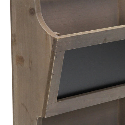 Set of Two Brown Solid Wood File Organizer HomeRoots