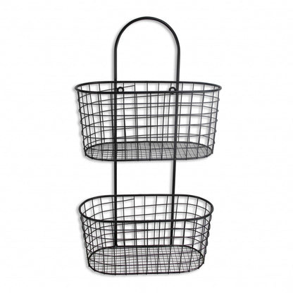 Black Metal Wire Hanging Storage