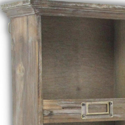 27" Dark Brown Solid Wood Wall Mounted Display Stand HomeRoots