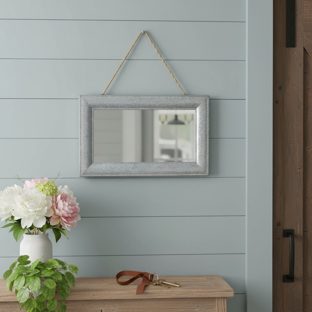 9" Silver Metal Framed Accent Mirror HomeRoots
