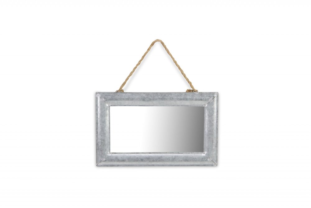 9" Silver Metal Framed Accent Mirror — view 3