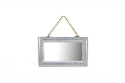 9" Silver Metal Framed Accent Mirror HomeRoots