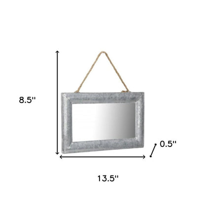 9" Silver Metal Framed Accent Mirror HomeRoots