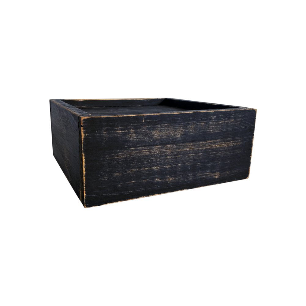 7" Black Wood Wall Mounted Floating Shelf With LED Light HomeRoots