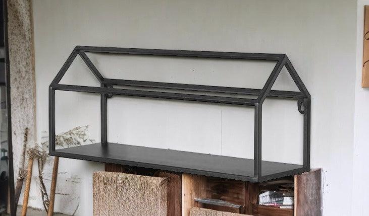 17" Solid Wood Wall Mounted Shelving Unit - FurniFindUSA