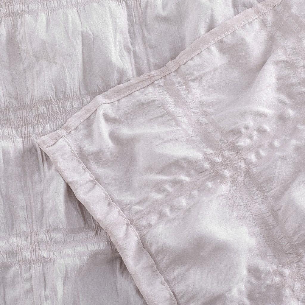Pale Pink Modern Striped Crinkle Shower Curtain - FurniFindUSA
