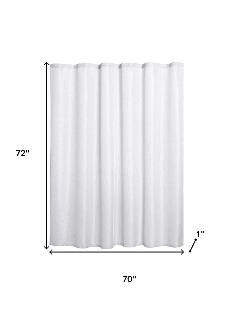 Luxurious White Waffle Weave Shower Curtain HomeRoots