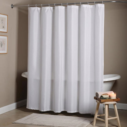 Luxurious White Waffle Weave Shower Curtain HomeRoots