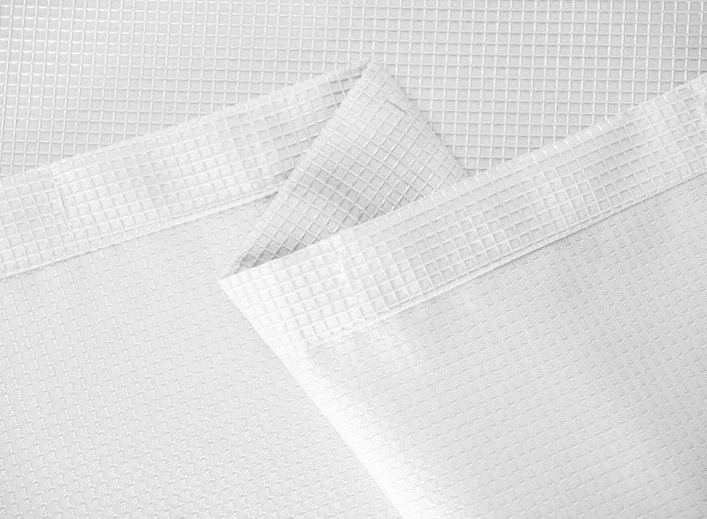 Luxurious White Waffle Weave Shower Curtain — view 4