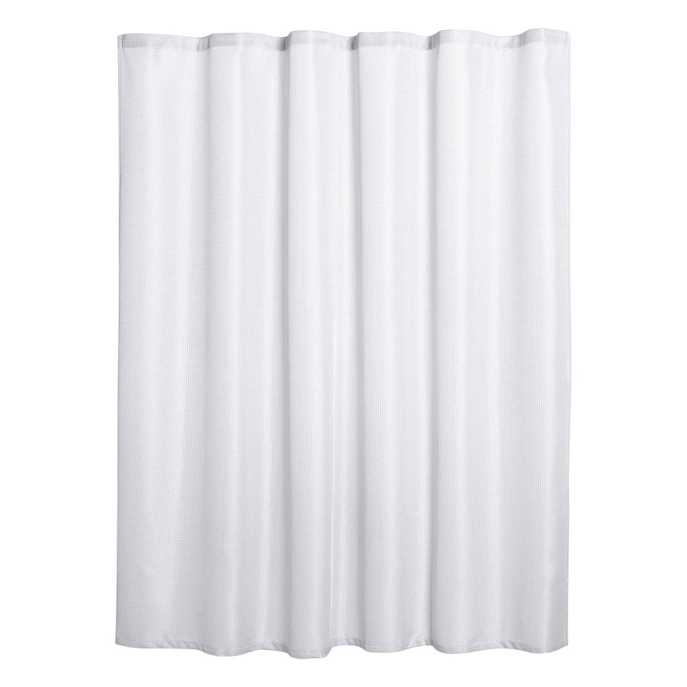 Luxurious White Waffle Weave Shower Curtain HomeRoots