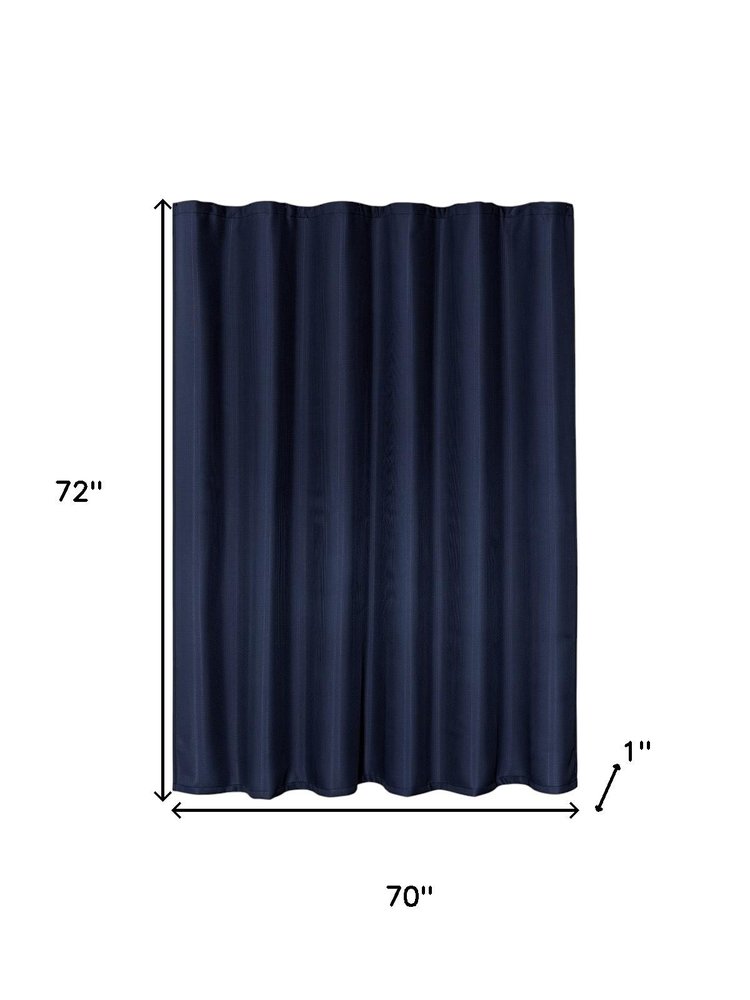 Luxurious Navy Waffle Weave Shower Curtain HomeRoots