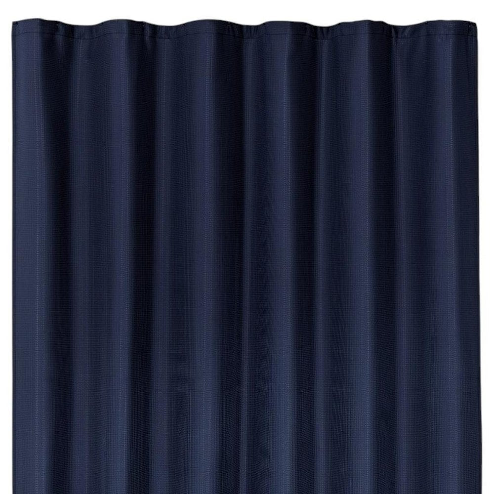Luxurious Navy Waffle Weave Shower Curtain HomeRoots