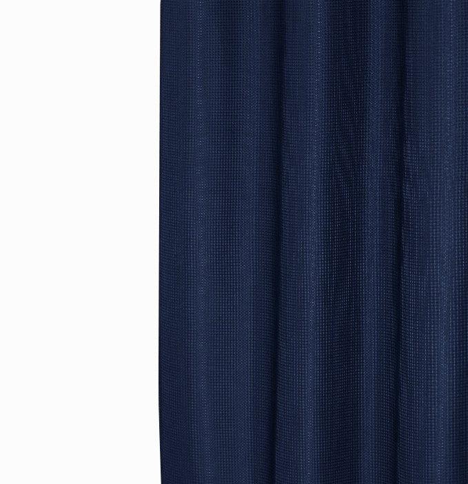 Luxurious Navy Waffle Weave Shower Curtain - FurniFindUSA