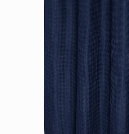 Luxurious Navy Waffle Weave Shower Curtain HomeRoots