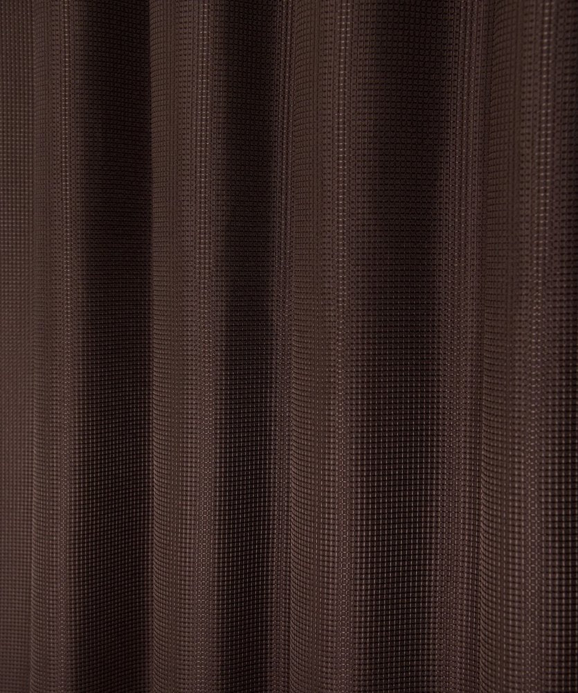 Luxurious Brown Waffle Weave Shower Curtain — view 2