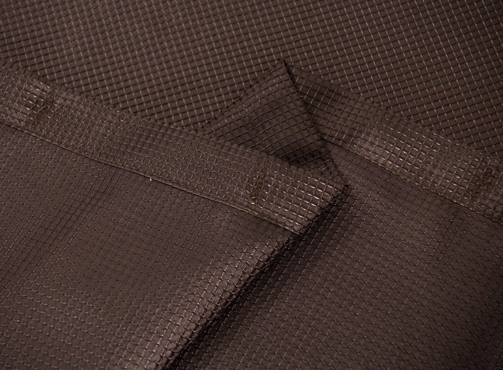 Luxurious Brown Waffle Weave Shower Curtain — view 5