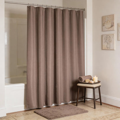 Luxurious Mocha Waffle Weave Shower Curtain HomeRoots