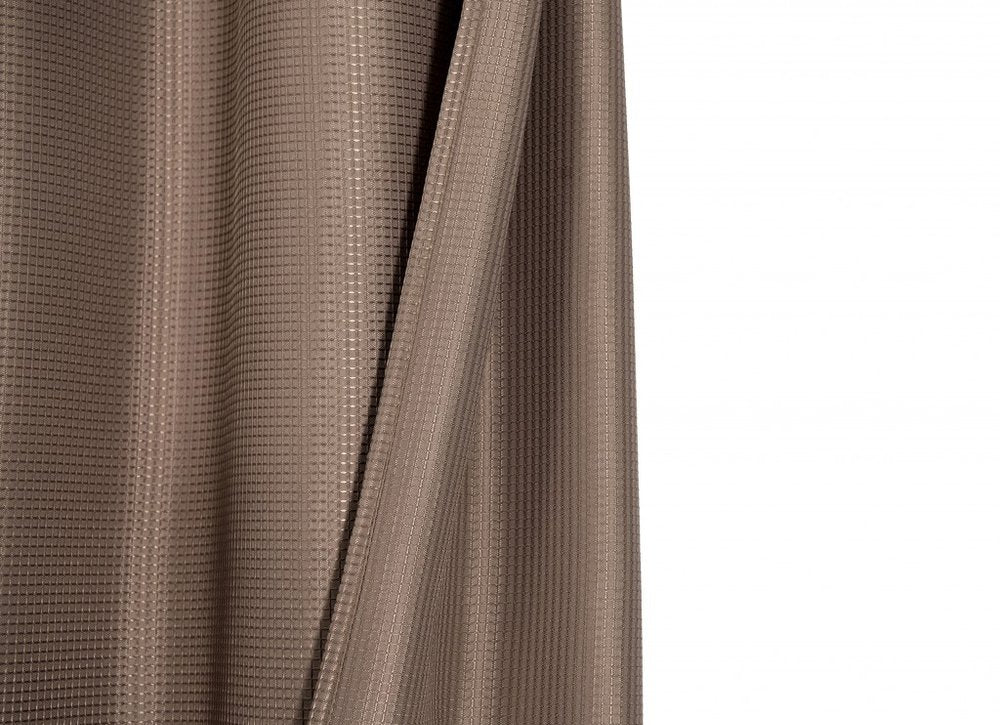 Luxurious Mocha Waffle Weave Shower Curtain HomeRoots