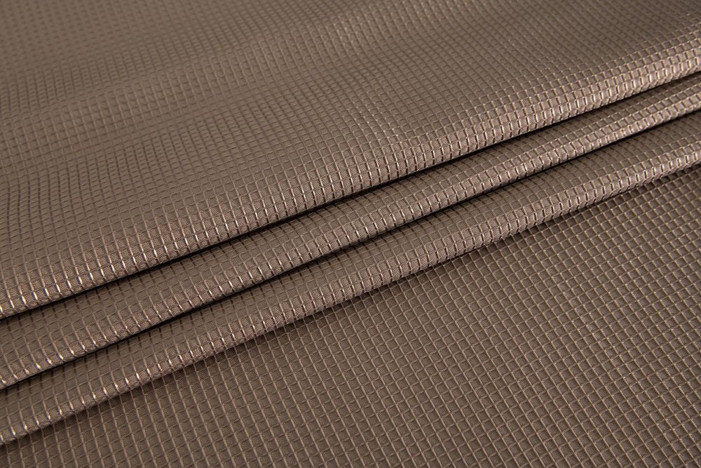 Luxurious Mocha Waffle Weave Shower Curtain — view 4