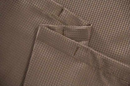 Luxurious Mocha Waffle Weave Shower Curtain HomeRoots