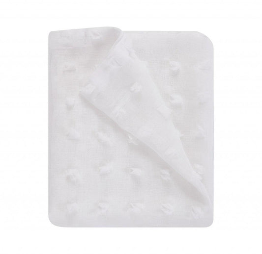 White Puff Sheer Shower Curtain - FurniFindUSA