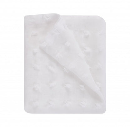 White Puff Sheer Shower Curtain HomeRoots