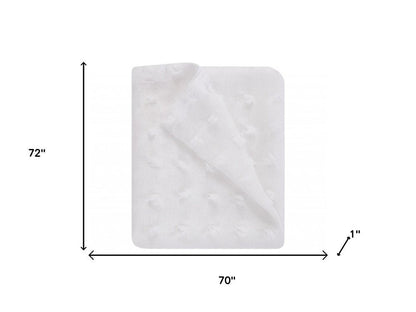 White Puff Sheer Shower Curtain HomeRoots