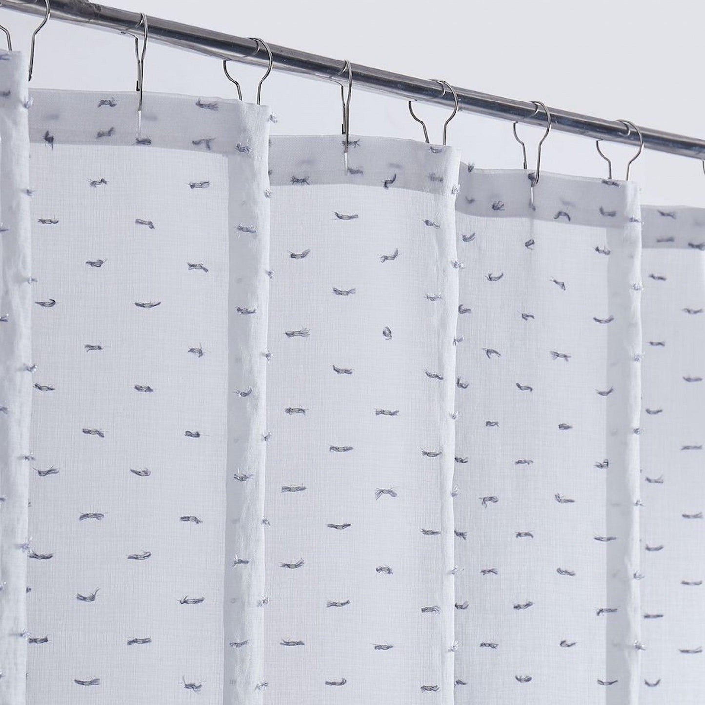 Silver Puff Sprinkles Shower Curtain - FurniFindUSA