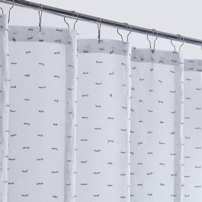 Silver Puff Sprinkles Shower Curtain - FurniFindUSA