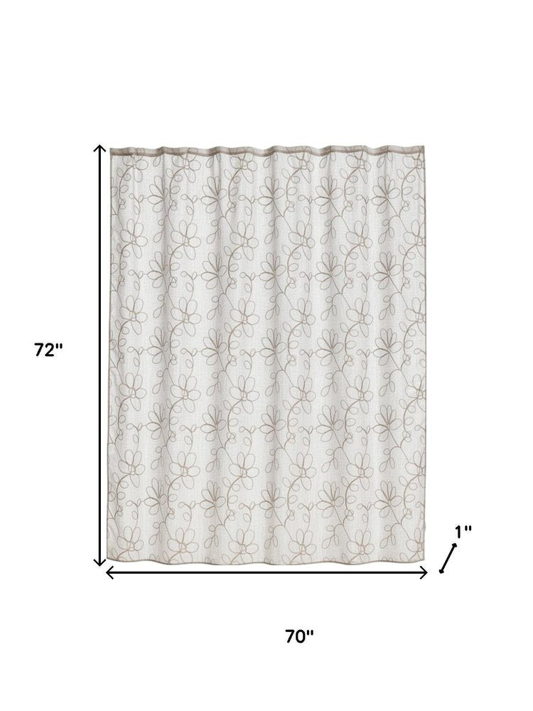 72" Linen Polyester Shower Curtain HomeRoots