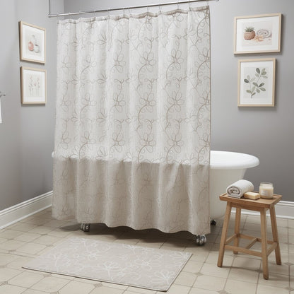 72" Linen Polyester Shower Curtain HomeRoots