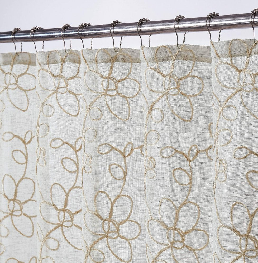 72" Linen Polyester Shower Curtain HomeRoots