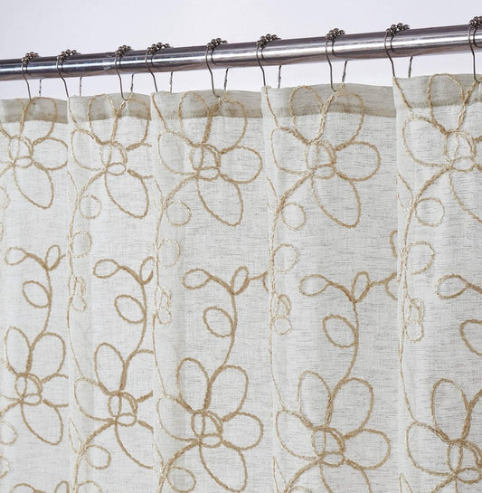 72" Linen Polyester Shower Curtain HomeRoots