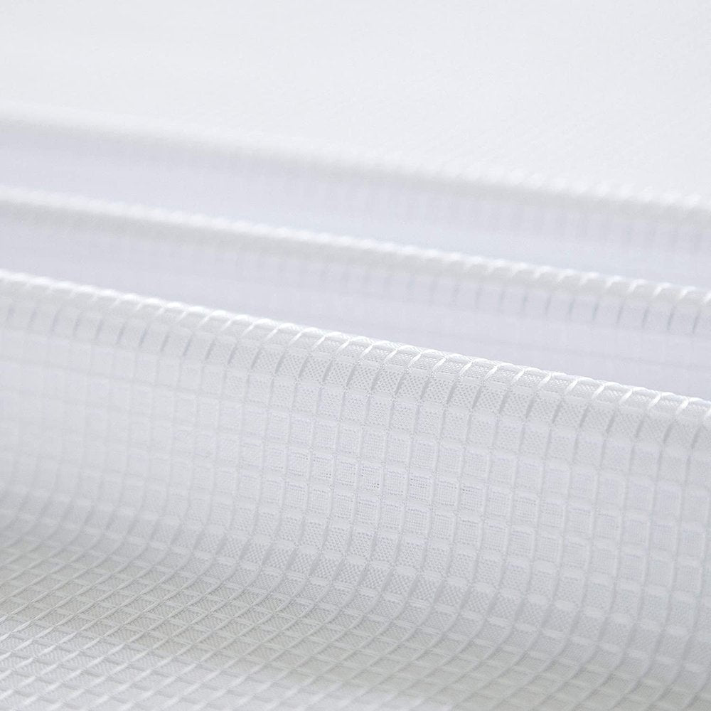 White Sheer and Grid Shower Curtain and Liner Set HomeRoots