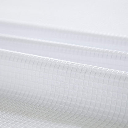 White Sheer and Grid Shower Curtain and Liner Set HomeRoots