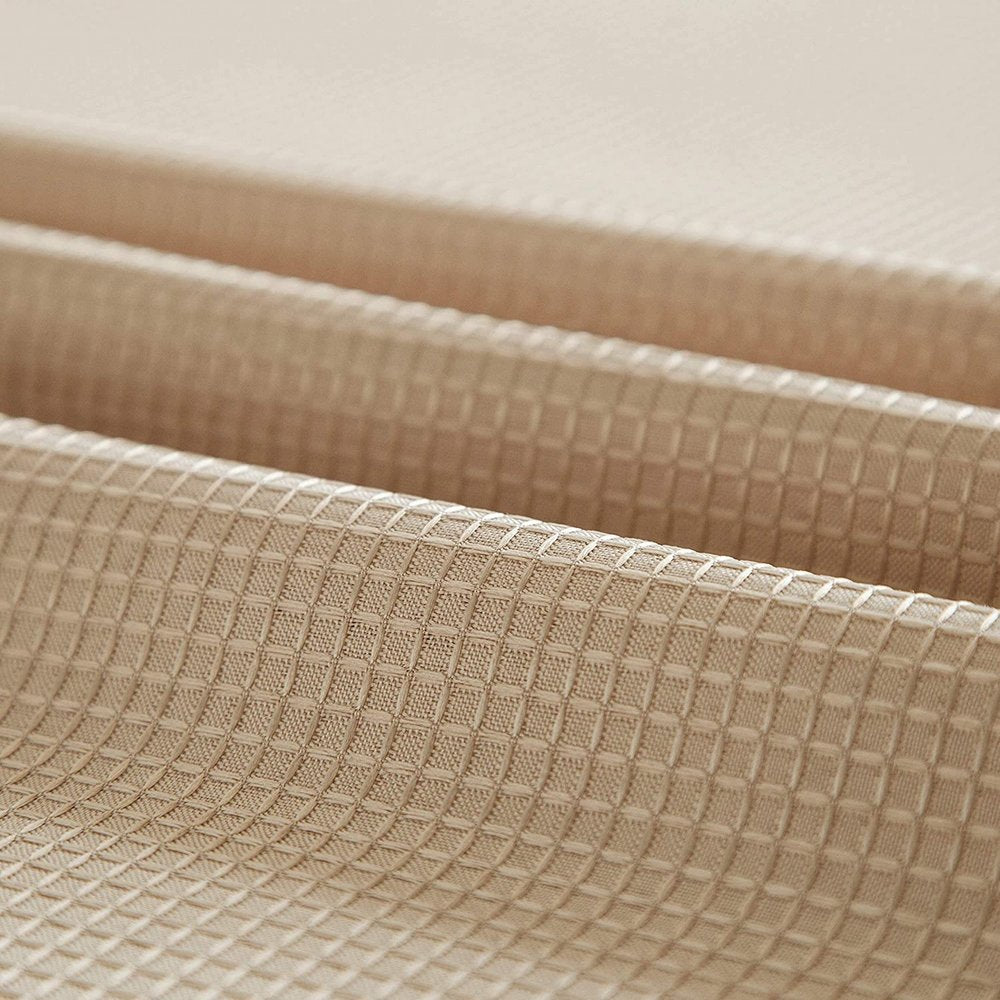 Mocha Sheer and Grid Shower Curtain and Liner Set HomeRoots