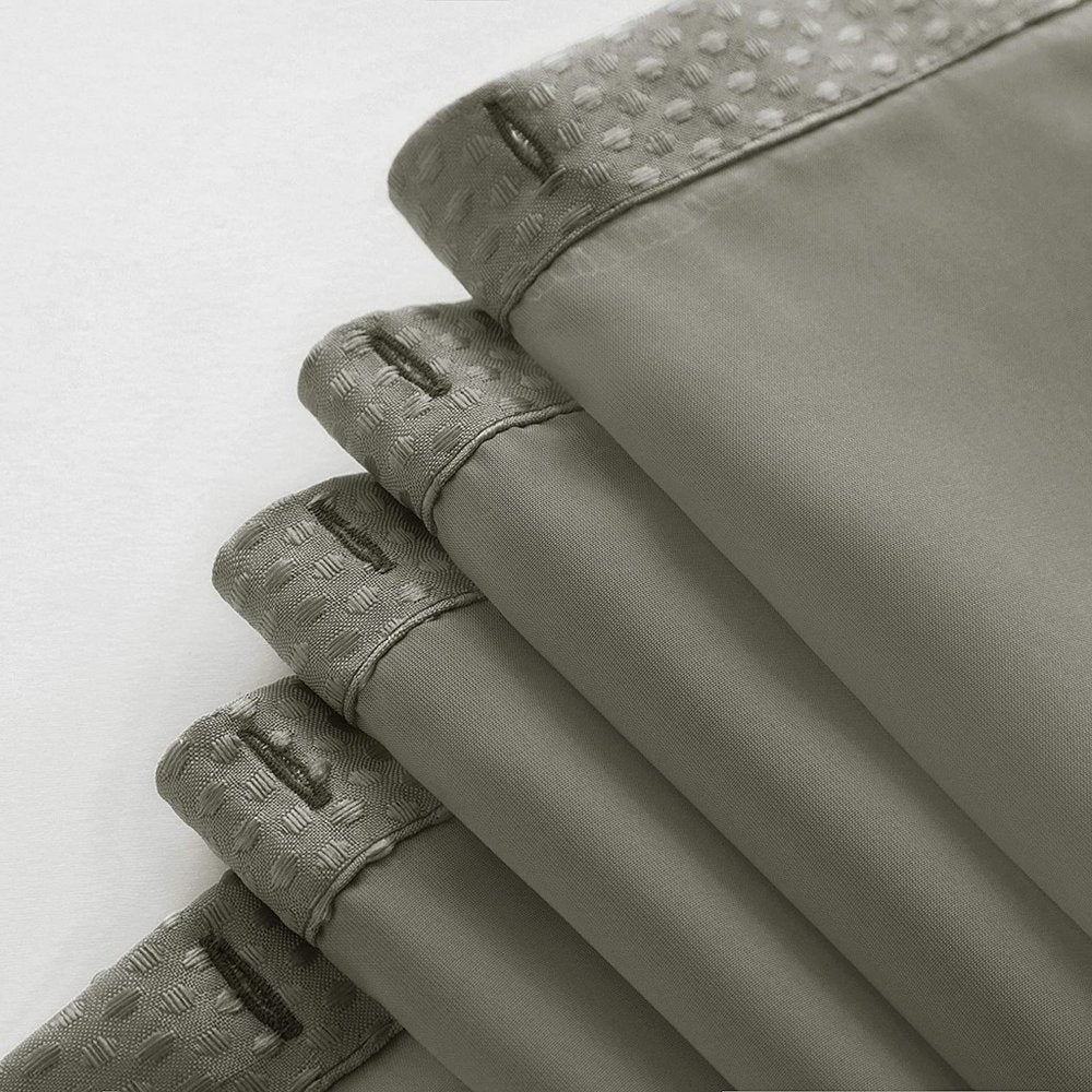 Gray Sheer and Grid Shower Curtain and Liner Set HomeRoots