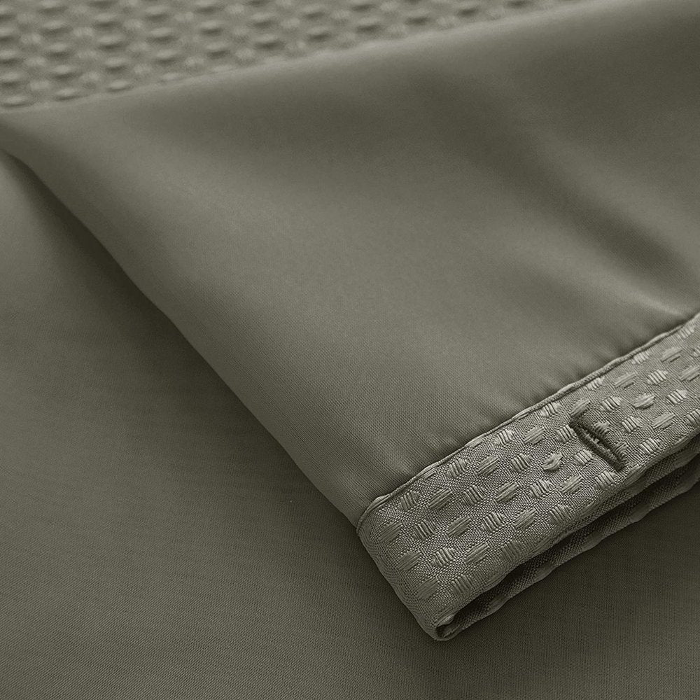 Gray Sheer and Grid Shower Curtain and Liner Set HomeRoots