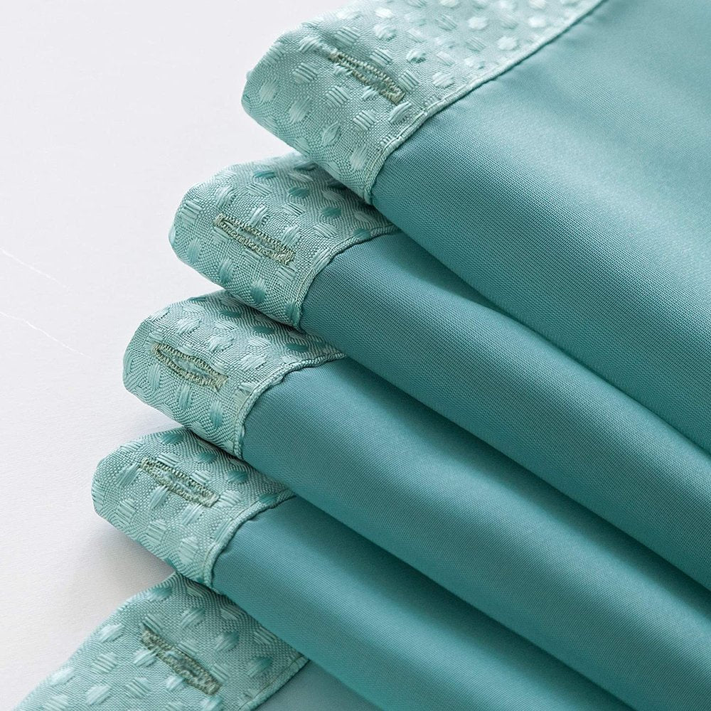 Teal Sheer and Grid Shower Curtain and Liner Set HomeRoots
