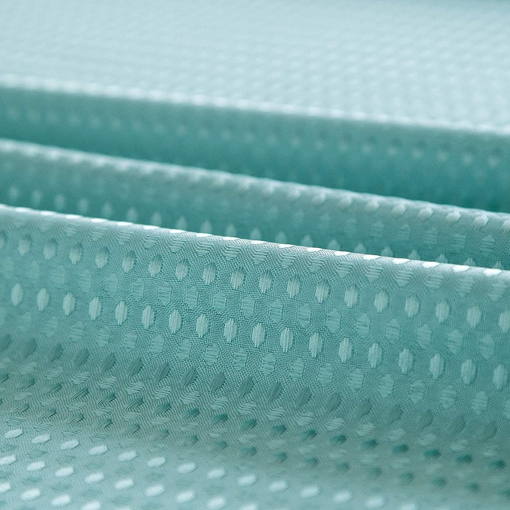 Teal Sheer and Grid Shower Curtain and Liner Set HomeRoots