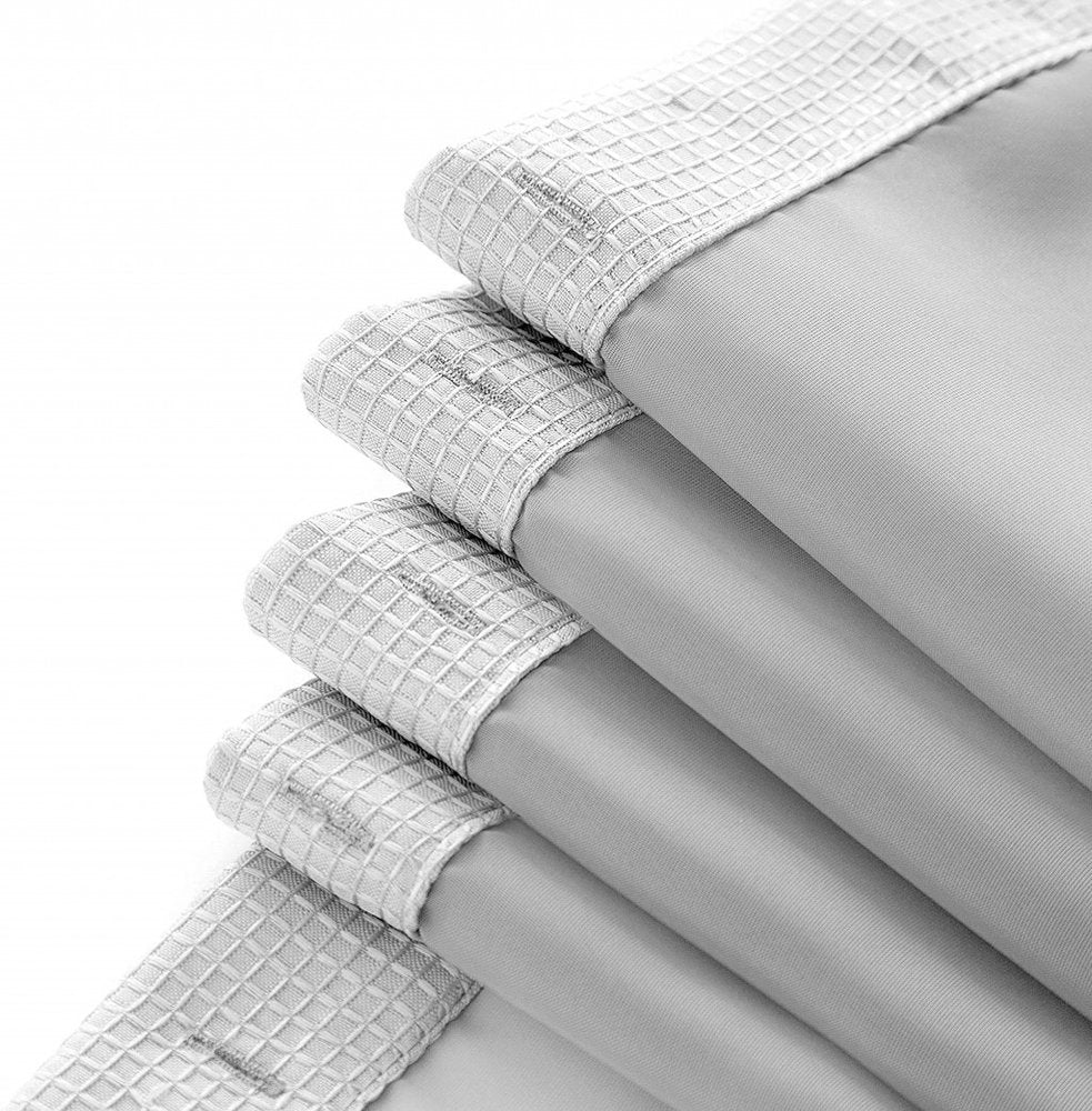 Silver Modern Grid Shower Curtain and Liner Set HomeRoots