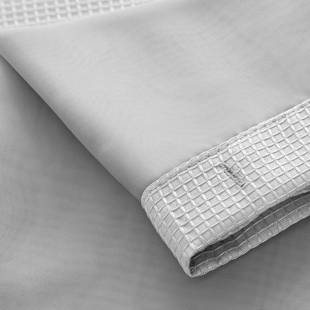 Silver Modern Grid Shower Curtain and Liner Set HomeRoots