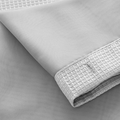 Silver Modern Grid Shower Curtain and Liner Set HomeRoots