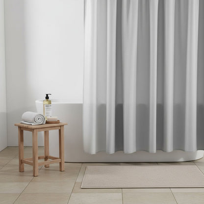 Silver Modern Grid Shower Curtain and Liner Set HomeRoots