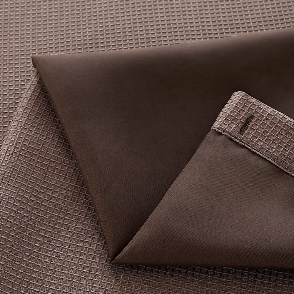 Brown Modern Grid Shower Curtain and Liner Set HomeRoots