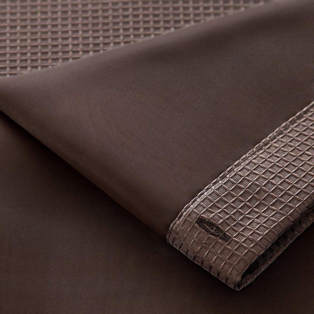 Brown Modern Grid Shower Curtain and Liner Set HomeRoots