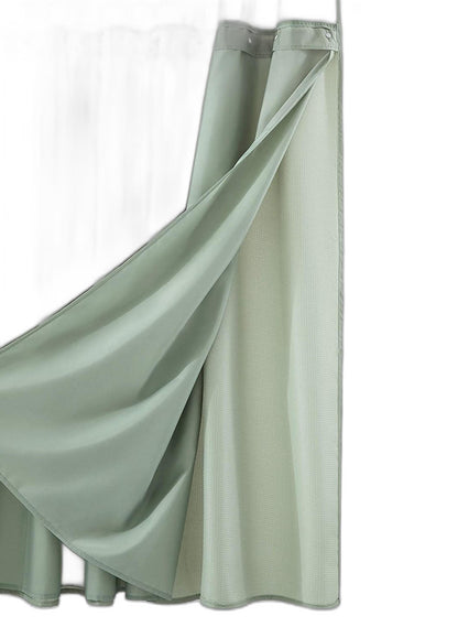 Sage Green Modern Grid Shower Curtain and Liner Set HomeRoots